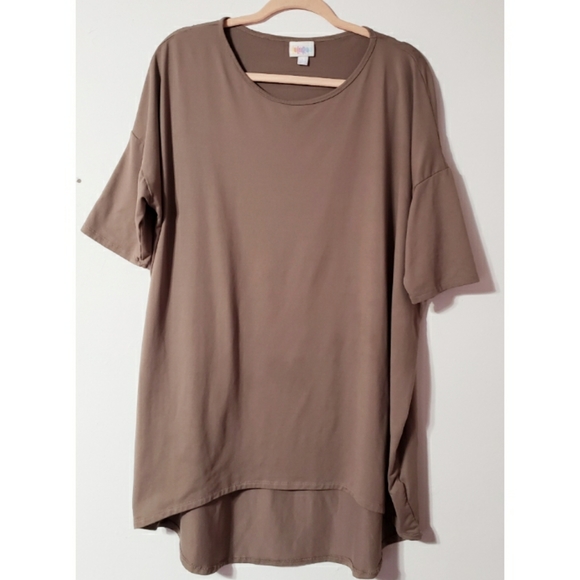 NWOT LulaRoe Tan high low Tunic Top size Large - Picture 1 of 4